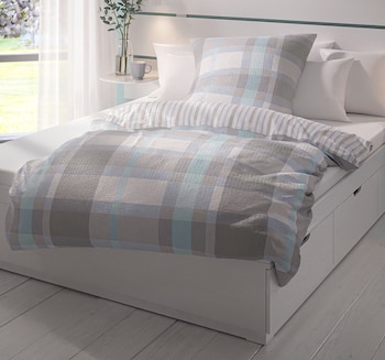HOME IDEAS Living Seersucker-Wendebettwäsche-Garnitur bedruckt 12.99