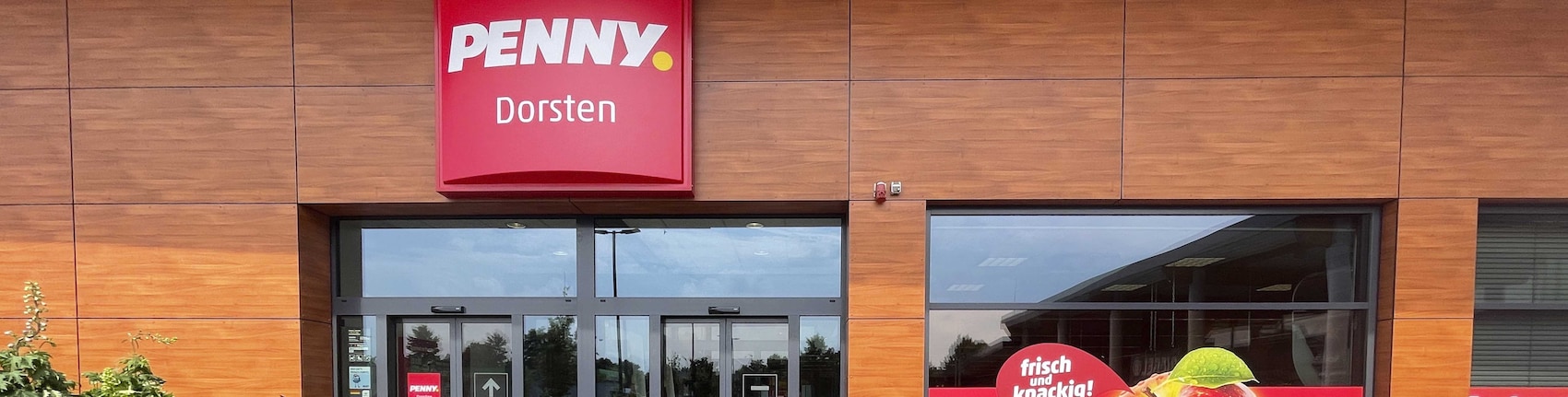 Sie sehen den Eingang vom Penny Markt in Dorsten, Händelstr. 157