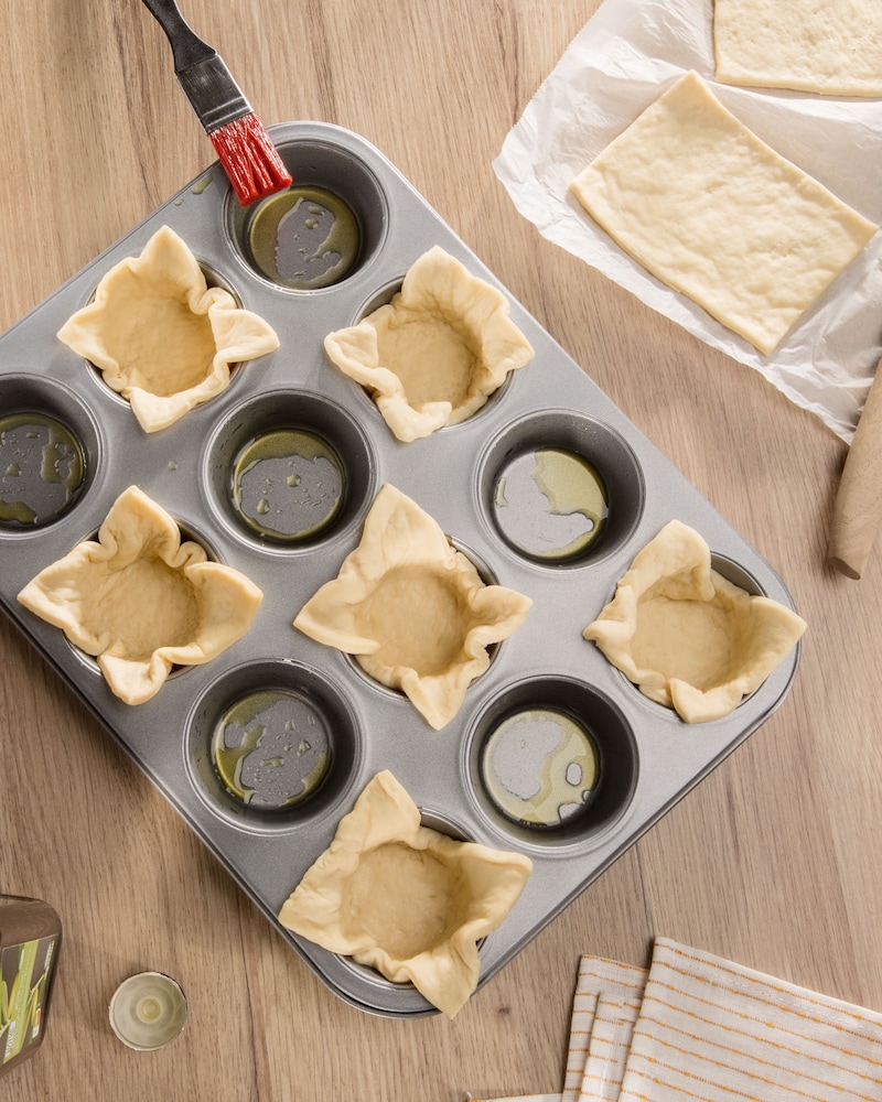 Dieses Bild zeigt die vorbereitete Muffin Form.