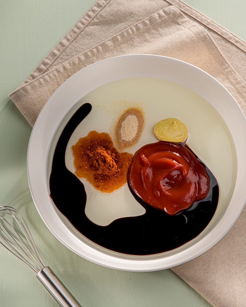 Dieses Bild zeigt wie die Marinade zusammengesetzt ist.