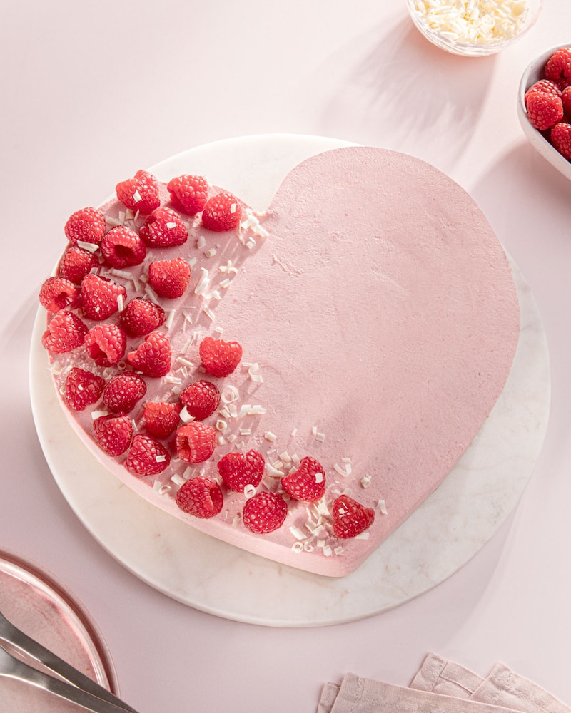 Dieses Bild zeigt den fertigen Herzkuchen.