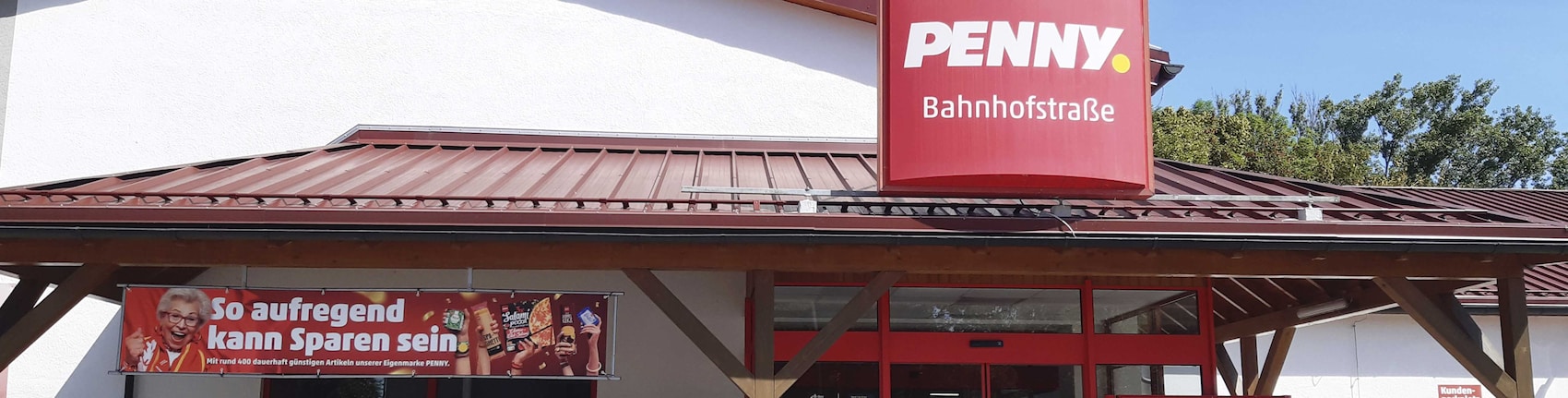 Sie sehen den Eingang vom Penny Markt in Bad Tennstedt, Bahnhofstr. 94