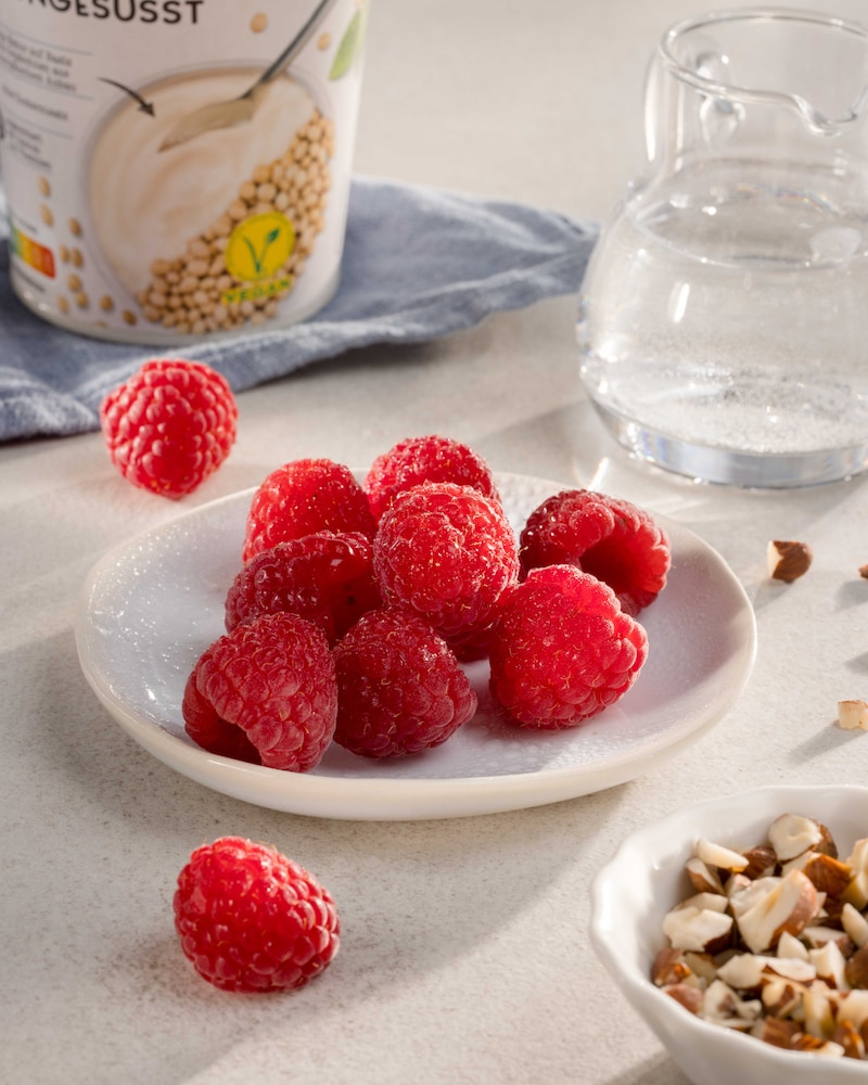 Dieses Bild zeigt Himbeeren.