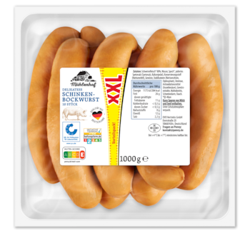 MÜHLENHOF XXL Schinkenbockwurst