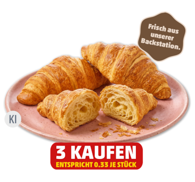 BÄCKERKRÖNUNG Frisches Buttercroissant*