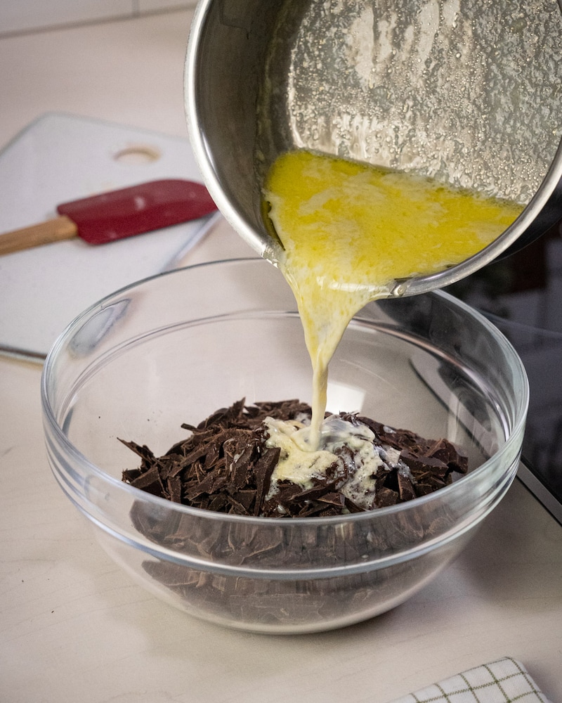 Dieses Bild zeigt die Zubereitung für das Toppings.