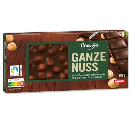 CHOCO'LA Zartbitter Ganze Nuss