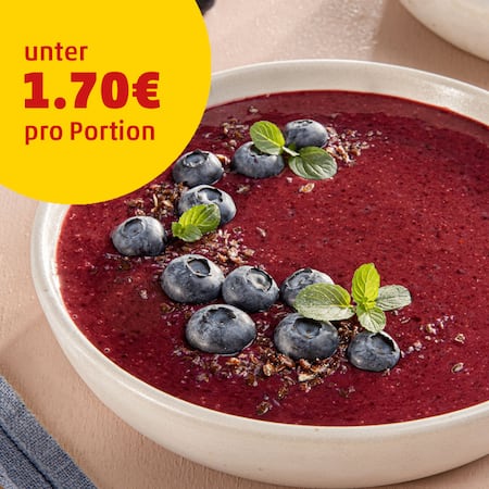 Dieses Bild zeigt die fertige Smoothie Bowl.