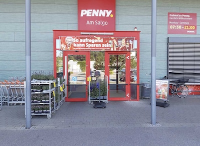 Sie sehen den Eingang vom Penny Markt in Bad Saulgau, Moosheimer Str. 29