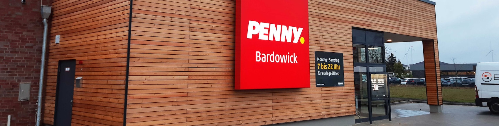 Sie sehen den Eingang vom Penny Markt in Bardowick, Illmer Weg 2 A