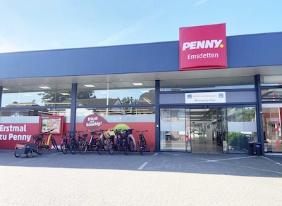 Sie sehen den Eingang vom Penny Markt in Emsdetten, Amtmann-Schipper-Str. 109