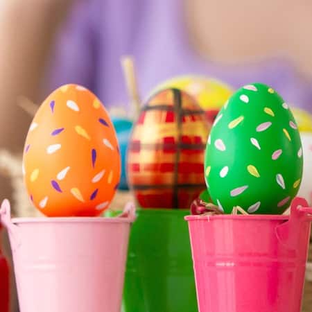 Bunt bemalte Ostereier