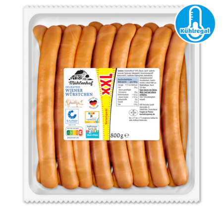 MÜHLENHOF Delikatess Wiener Würstchen XXL