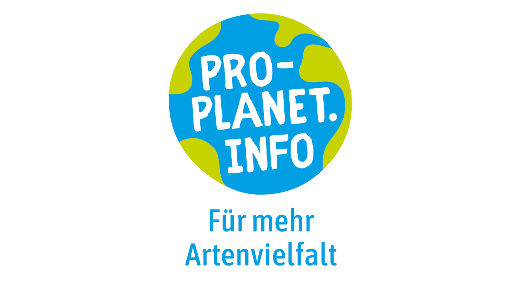 Das PRO PLANET-Logo mit dem Zusatz "Für mehr Artenvielfalt".