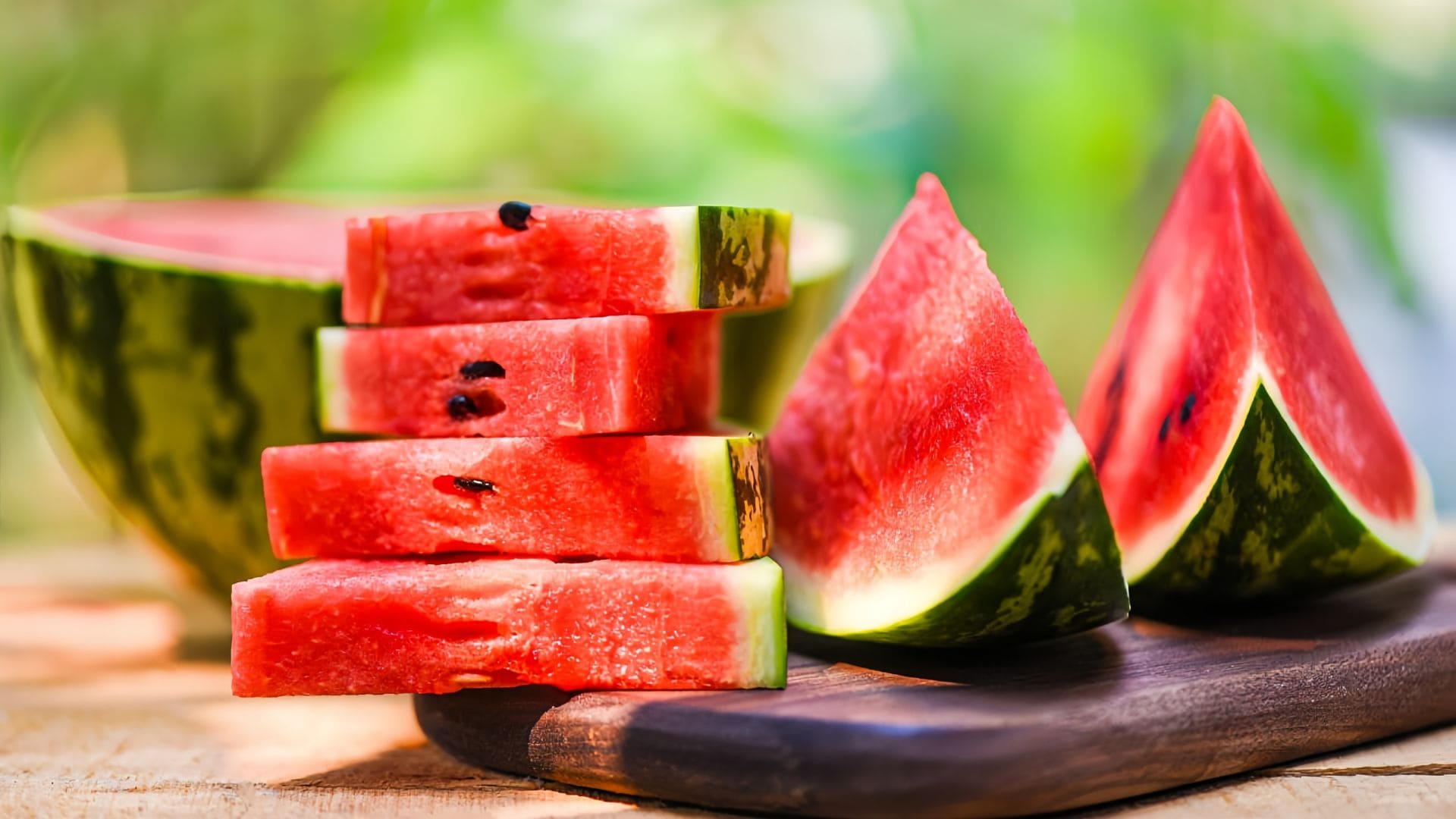 In Scheiben aufgeschnittene Wassermelone