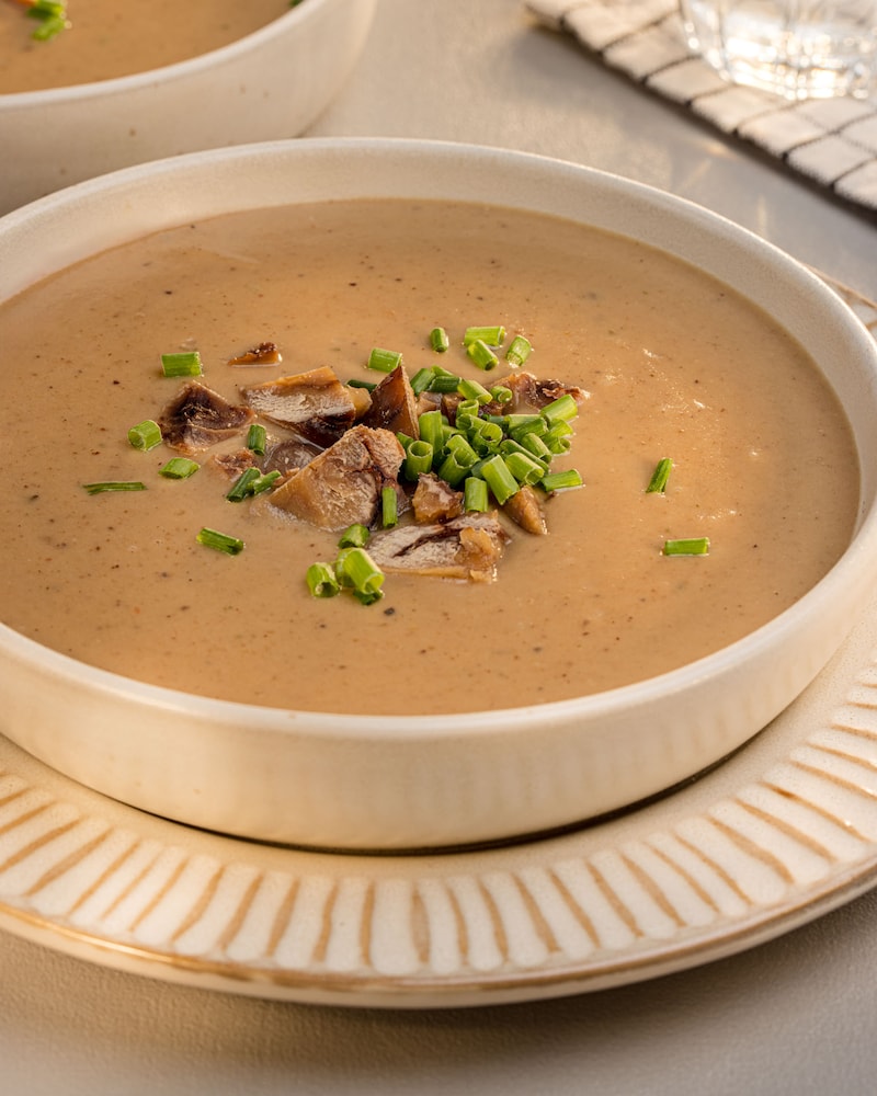 Dieses Bild zeigt die fertige Maronensuppe.