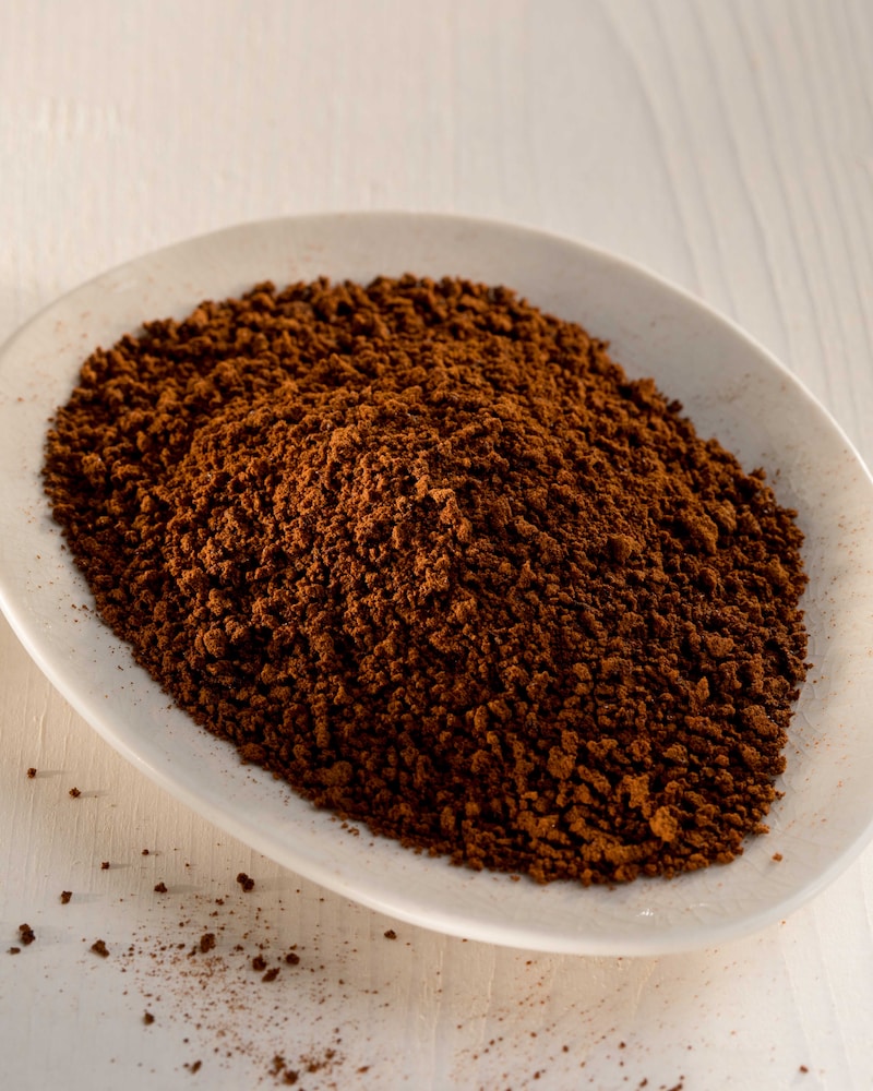 Auf diesem Bild siehst du Kaffeepulver.