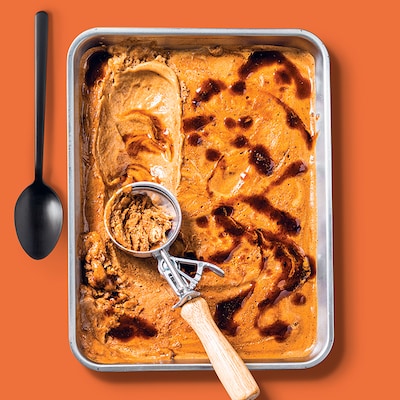 Affogato-Eiscreme Kaffee küsst Vanille