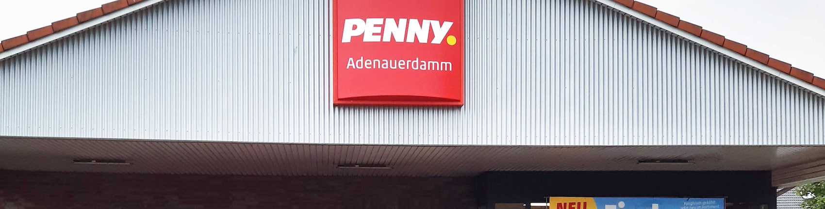 sie sehen den Eingang vom Penny Markt in Elmshorn Adenauerdamm 77