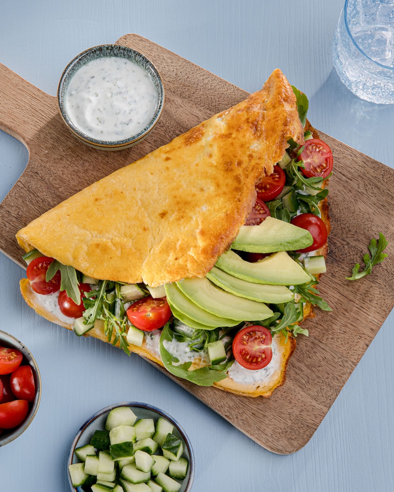 Körniger Frischkäse Wrap
