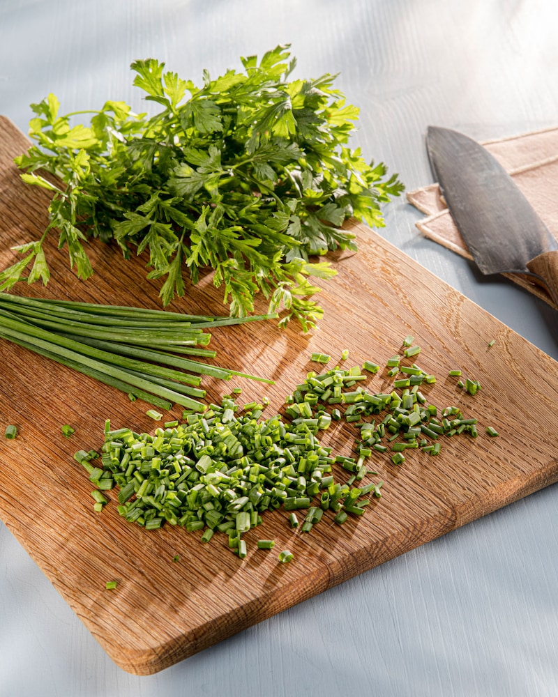 Dieses Bild zeigt die geschnittenen Kräuter.