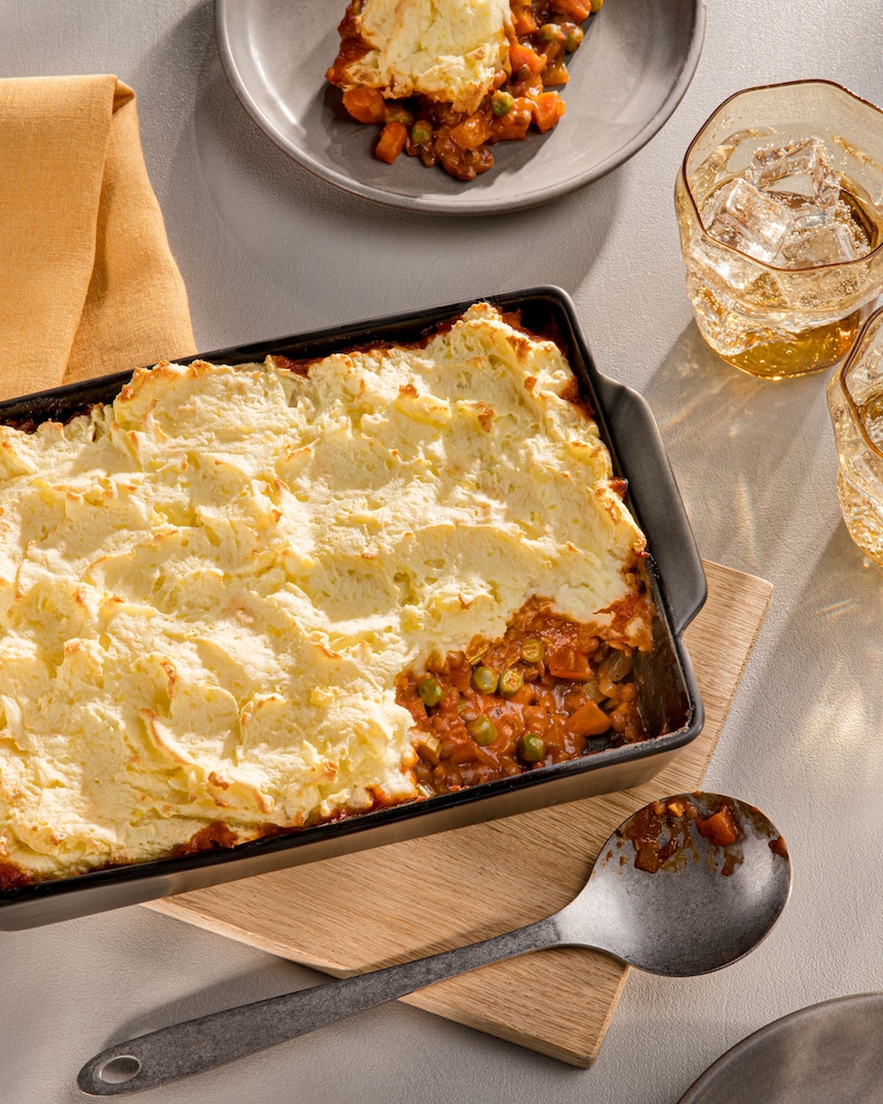 Dieses Bild zeigt den fertigen Shepherds Pie.