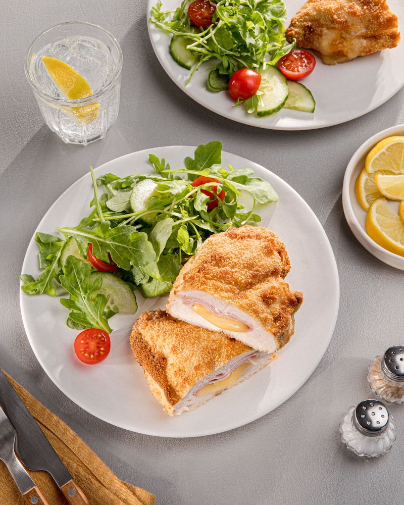 Dieses Bild zeigt das angerichtete Cordon Bleu.