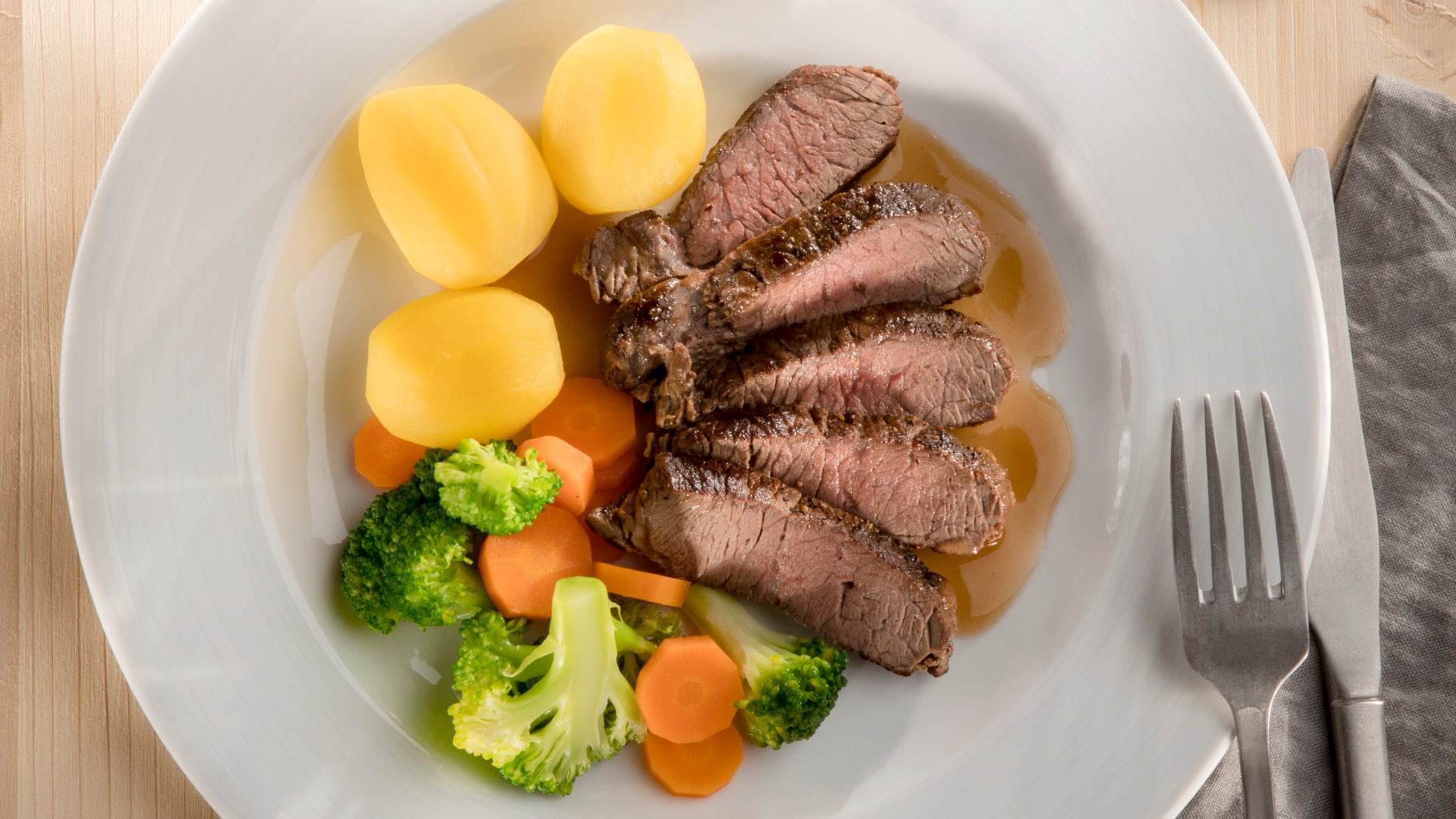 Steak mit Beilagen