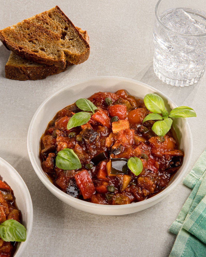 Dieses Bild zeigt die fertige Caponata.