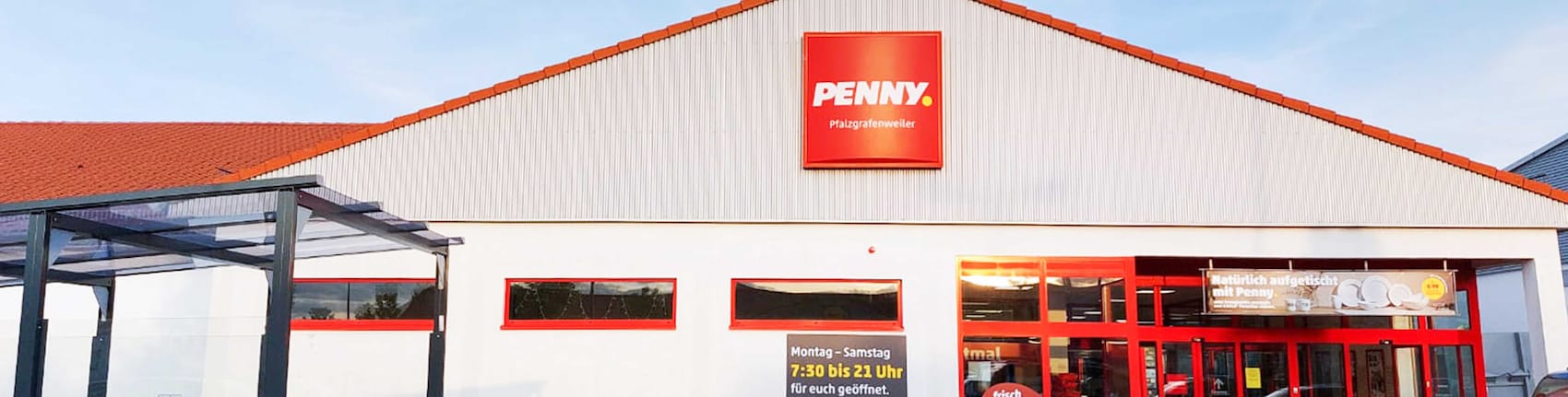 sie sehen den Eingang vom Penny Markt in Pfalzgrafenweiler Dieselstr. 5