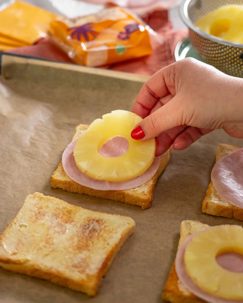 Diese Bild zeigt wie die Toast belegt werden.