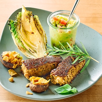 Auf diesem Bild siehst du unseren Veganen Hackbraten.