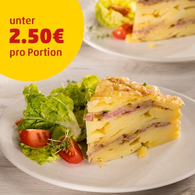 Herzhafter Kartoffelkuchen mit Salami