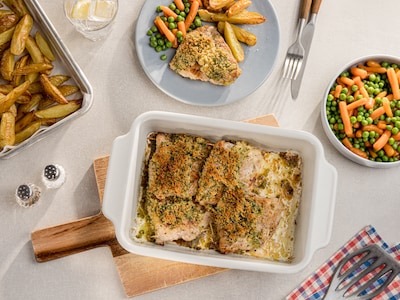 Dieses Bild zeigt das fertige Cordon Bleu im Backofen.