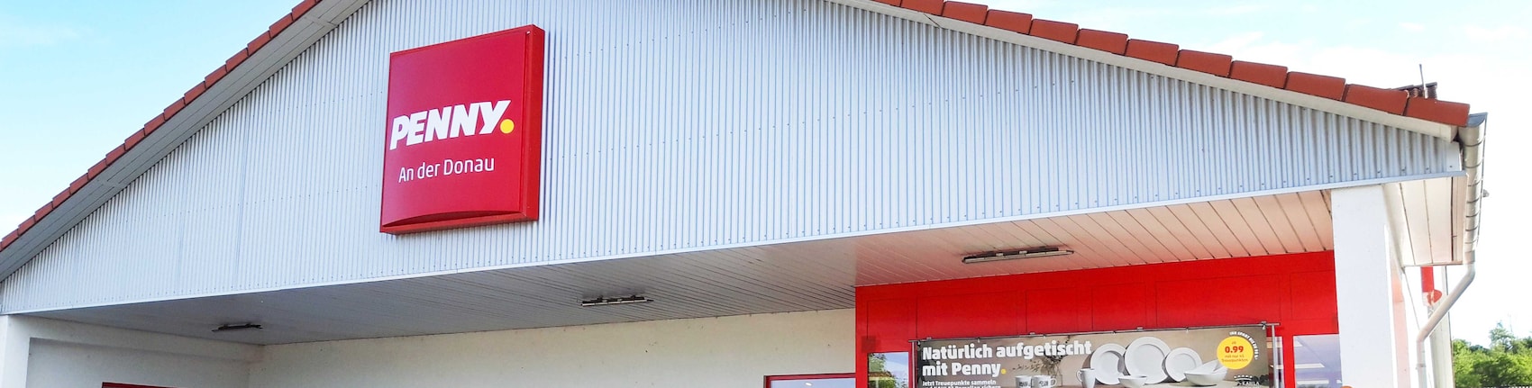 Sie sehen den Eingang vom Penny Markt in Munderkingen Rottenackerstr. 33