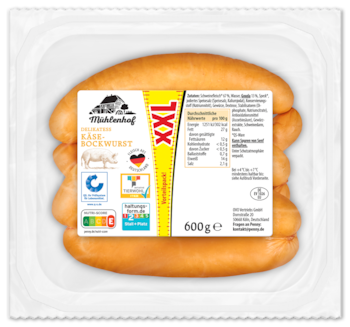MÜHLENHOF XXL Käse-Bockwurst*