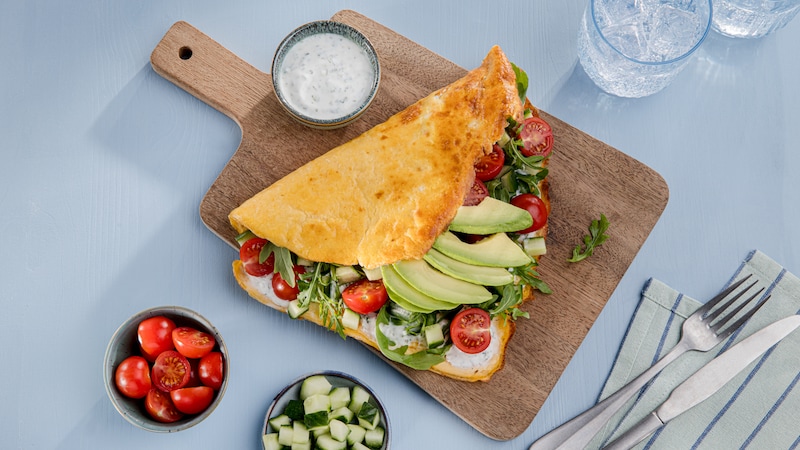 Körniger Frischkäse Wrap