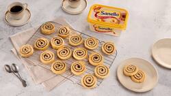 die fertigen Zimtschnecken Plätzchen