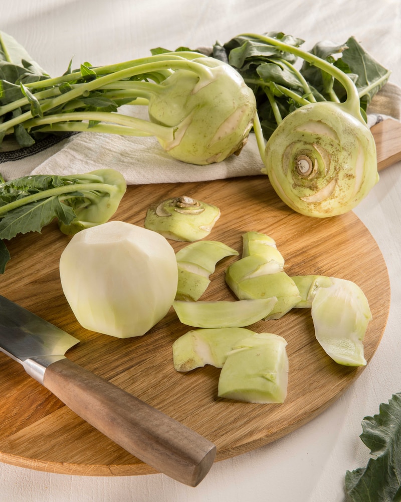 Das Bild zeigt Kohlrabi.