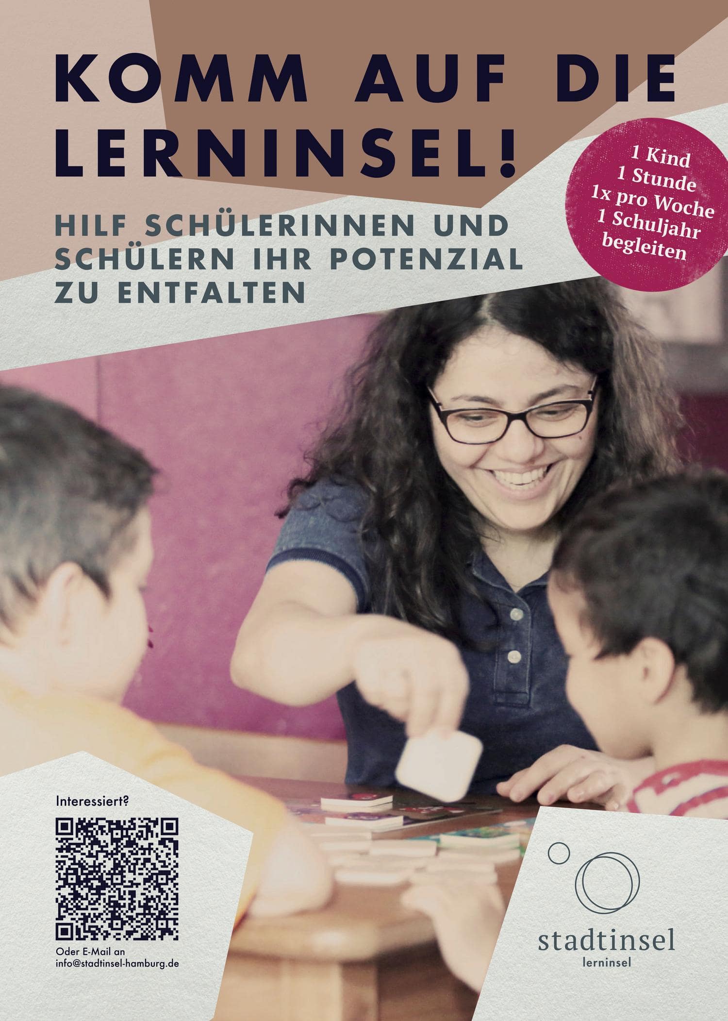 Vereinsplakat mit Einladung zur Lerninsel