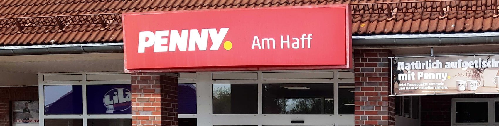 sie sehen den Eingang vom Penny Markt in Ueckermünde Chausseestr. 41-43