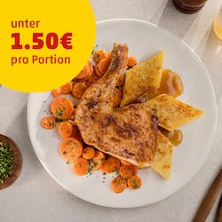 Dieses Bild zeigt die fertigen Hähnchenschnekel.