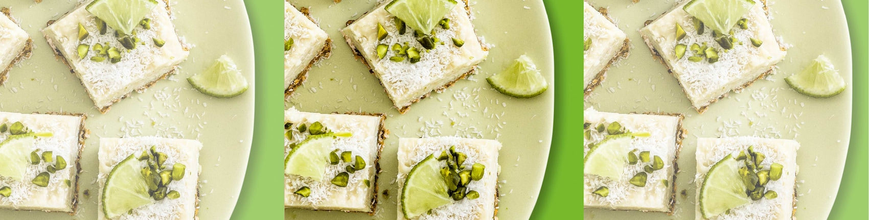 no-bake Cheesecake mit Limette und Kokos