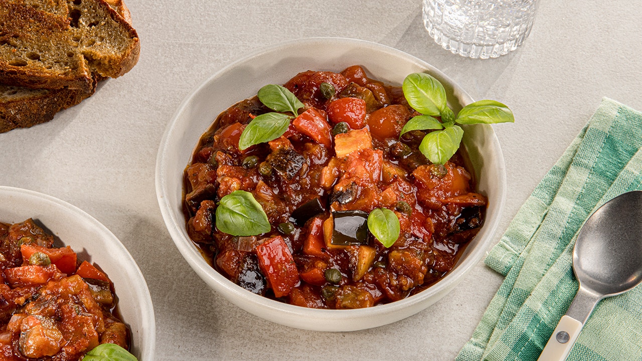 Dieses Bild zeigt die fertige Caponata.