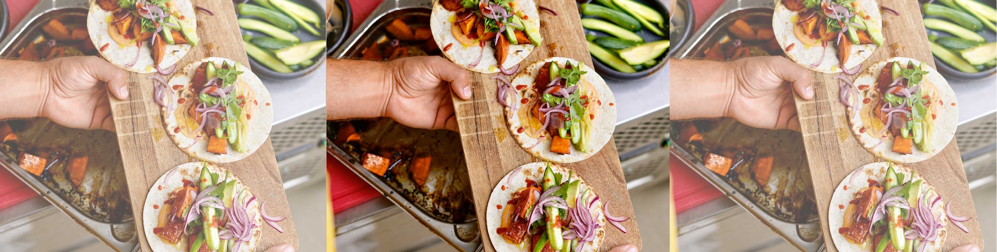 Dieses Bild zeigt die fertigen Spicy Tacos.