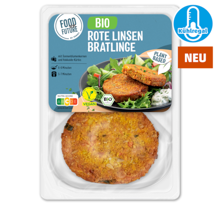 FOOD FOR FUTURE Rote Linsen Bratlinge*