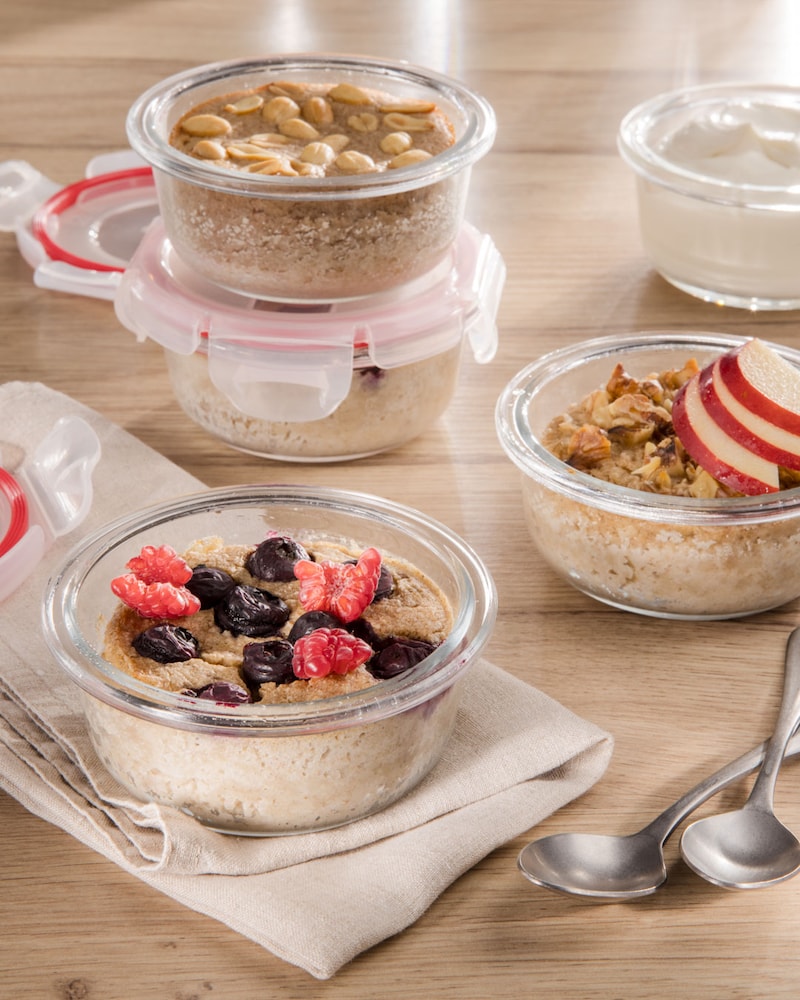 Dieses Bild zeigt das fertige Baked Oatmeal.