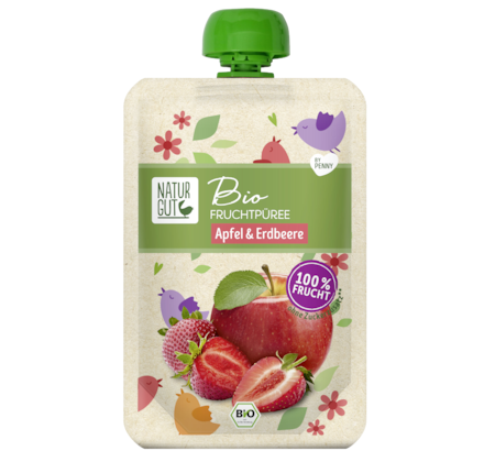 NATURGUT Bio Fruchtpüree Apfel & Erdbeere