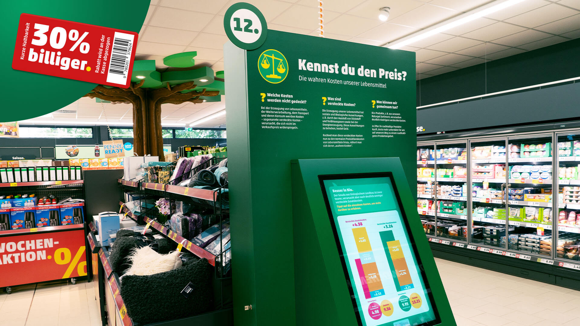 Eine Info-Station zum Thema "Wahre Kosten"