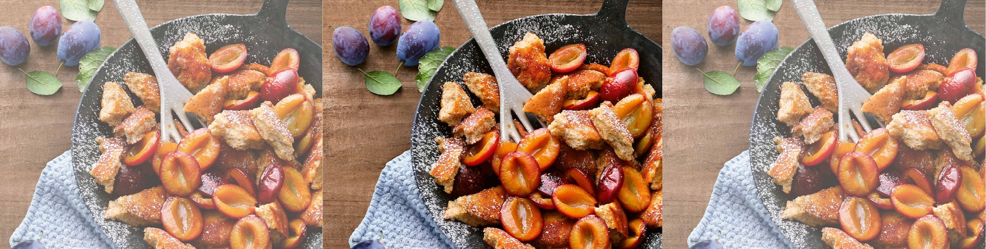 Dieses Bild zeigt den fertigen Zwetschgen-Schmarrn.